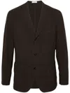 Boglioli Single-breasted Checked Blazer In 褐色