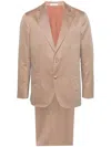 Boglioli Single-breasted Cotton Suit In Brown