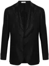 Boglioli Single-breasted Linen Blazer In Blue