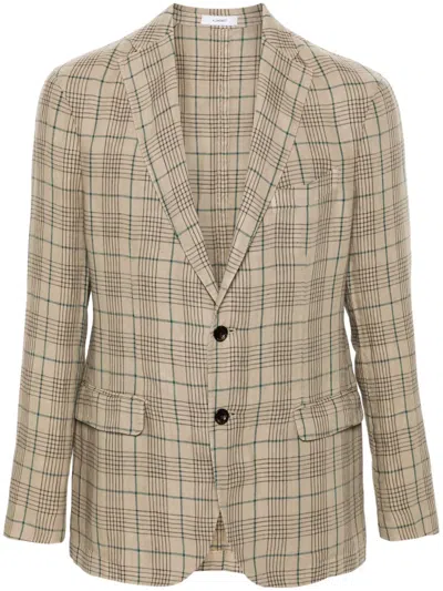 Boglioli Single-breasted Linen Blazer In Brown