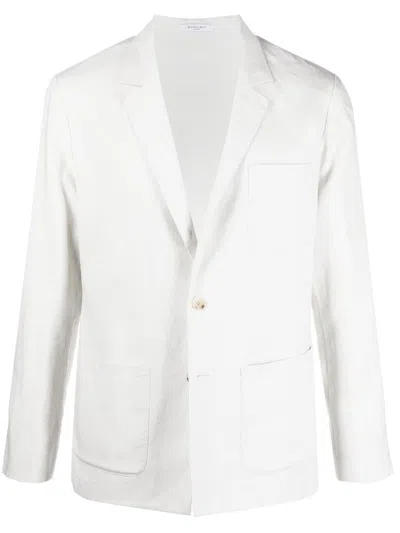 Boglioli Single-breasted Linen Blazer In White
