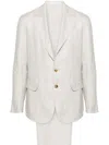 Boglioli Single-breasted Linen Suit In Neutrals