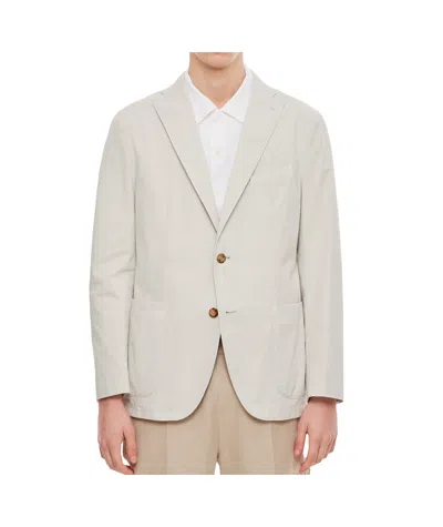 Boglioli K Interlock-twill Suit Jacket In White