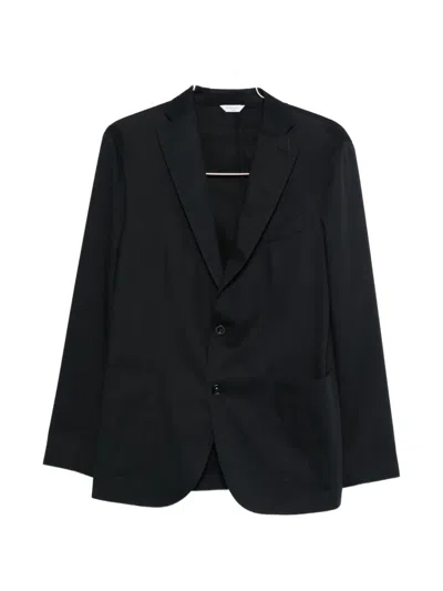 Boglioli Single-breasted Notched-lapel Blazer In Black