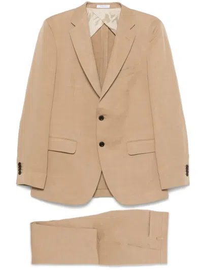 Boglioli Single-breasted Suit In Brown
