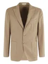 Boglioli Single-breasted Tailored Jacket In Neutral