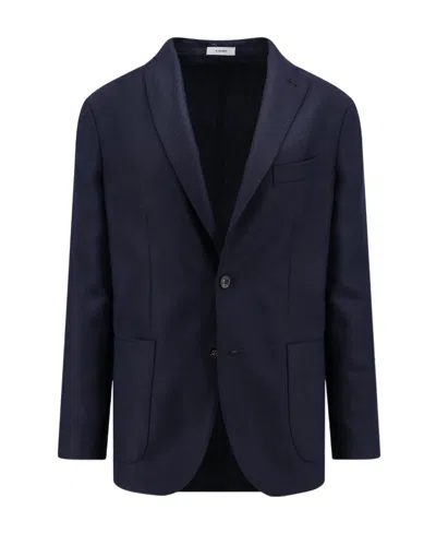 Boglioli Single-breasted Virgin Wool Blazer In Black