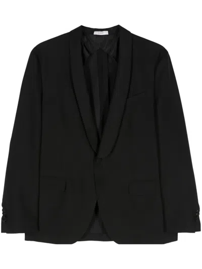 Boglioli Single-breasted Virgin Wool Blazer In Black