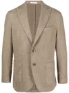 Boglioli Single-breasted Virgin-wool Blazer In Neutral
