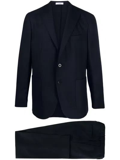 Boglioli Single-breasted Virgin-wool Suit In Blau