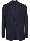 Boglioli Single-breasted Wool Blazer In Blue