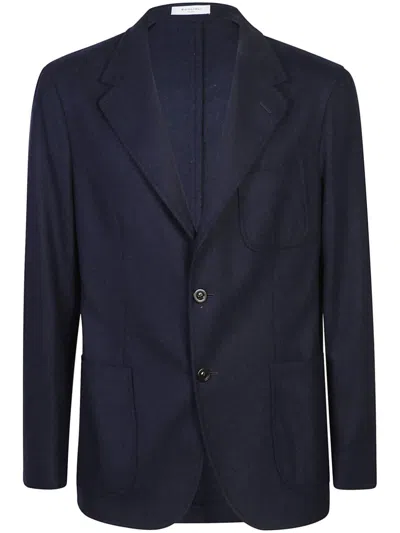 Boglioli Single-breasted Wool Blazer In Blue