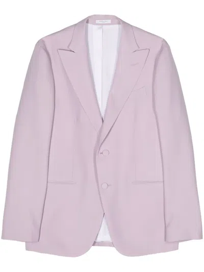 Boglioli Single-breasted Wool Blazer In Purple