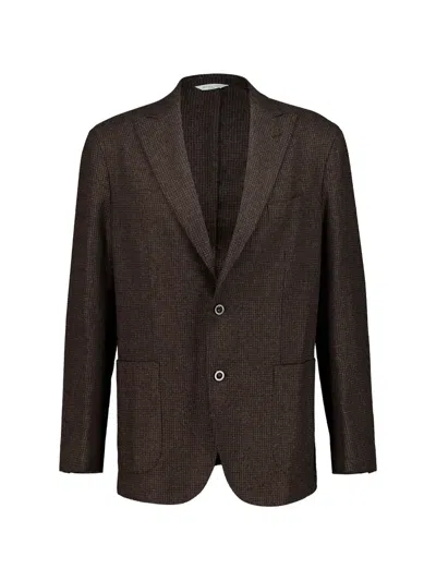 Boglioli Single-breasted Blazer In Brown
