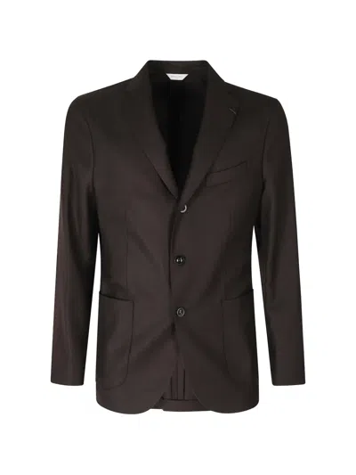 Boglioli Single-breasted Blazer In Brown