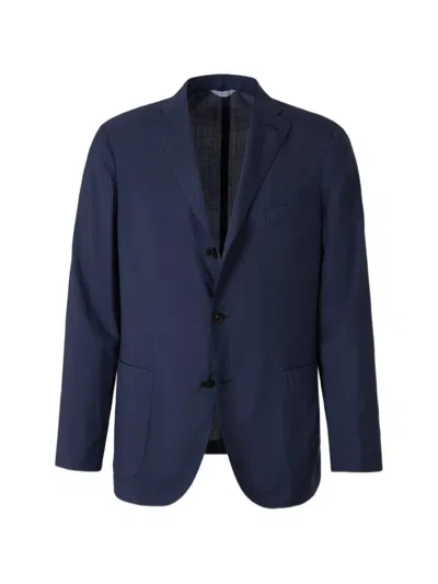Boglioli Lyocell And Cotton-blend Twill Suit Jacket In Blue