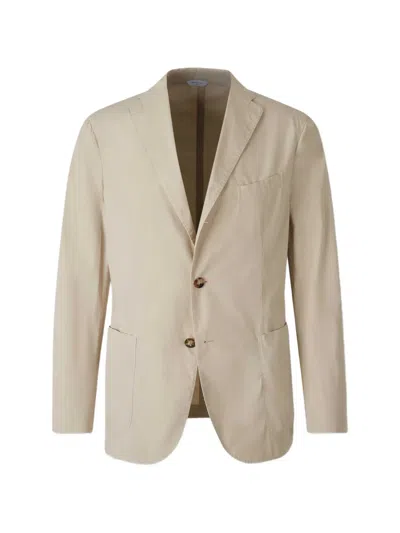 Boglioli Single-breasted Notched-lapel Jacket In Neutral