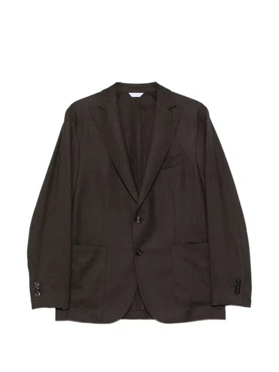 Boglioli Single-breasted Notch-lapel Blazer In Brown