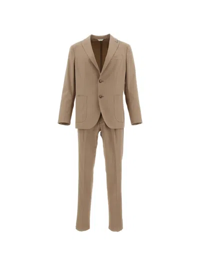 Boglioli Single-breasted Patch-pocket Suit In Neutral