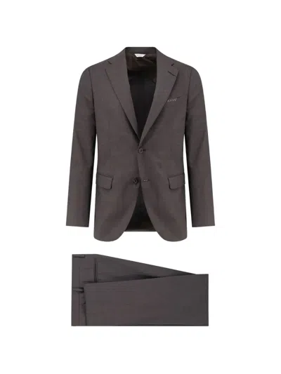 Boglioli Single-breasted Virgin Wool Suit In Multi