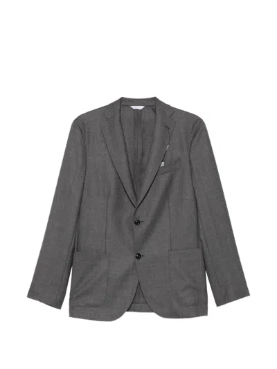 Boglioli Single-breasted Wool Blazer In Gray