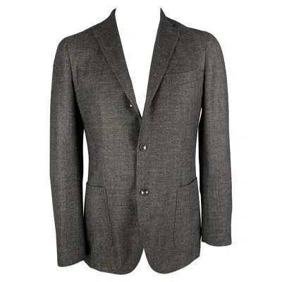 Pre-owned Boglioli Size M Grey Charcoal Wool Blend Single Breasted Sport Coat In Gray