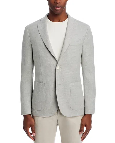 Boglioli Slim Fit Wool Melange Hopsack Sport Jacket In Light Grey