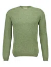 Boglioli Speckled Effect Wool-cashmere Crew Neck Sweater In Green