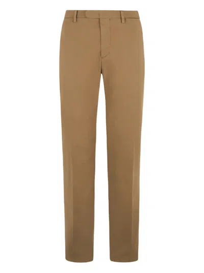 Boglioli Straight-leg Chino Trousers In Brown