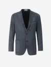 Boglioli Straight Wool Blazer In Gray