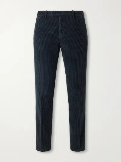 Boglioli Straight-leg Cotton And Modal-blend Corduroy Suit Trousers In Blue