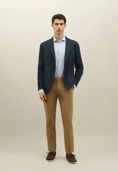 Boglioli Stretch Cotton Piqué K-jacket In Blue
