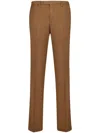 Boglioli Stretch-cotton Tailored Pants In Brown