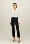 Boglioli Stretch Gabardine Chinos In Black