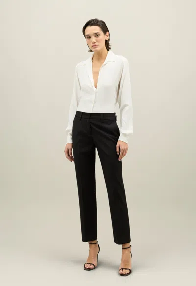 Boglioli Stretch Gabardine Chinos In Black