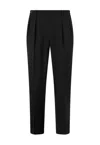 Boglioli Stretch Wool Canva Comfort Trousers In Black