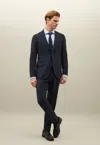 Boglioli Stretch Wool Canva K-suit In Blue