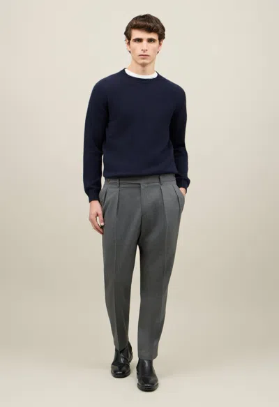 Boglioli Stretch Wool Mario Trousers In Gray