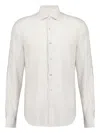 Boglioli Striped Cotton-linen Blend Shirt In White