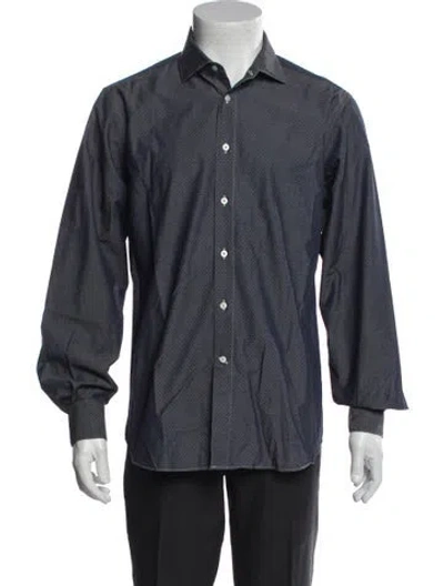 Pre-owned Boglioli Striped Long Sleeve Dress Shirt In Blue