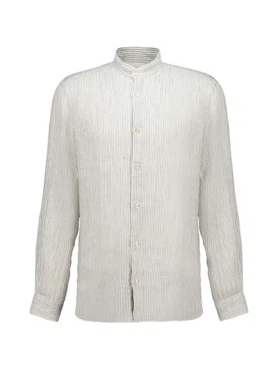 Boglioli Striped Long-sleeve Shirt In Gray