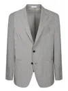 Boglioli Structured Two-button Beige Blazer With Flap Pockets
