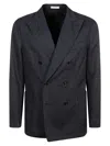 Boglioli Double-breasted Suit In Blue