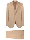 Boglioli Beige Cotton And Lycra Suit In Brown