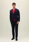 Boglioli Superlight Flannel B-line Suit In Blue