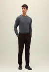 Boglioli Superlight Flannel Zeta Trousers In Bordeaux