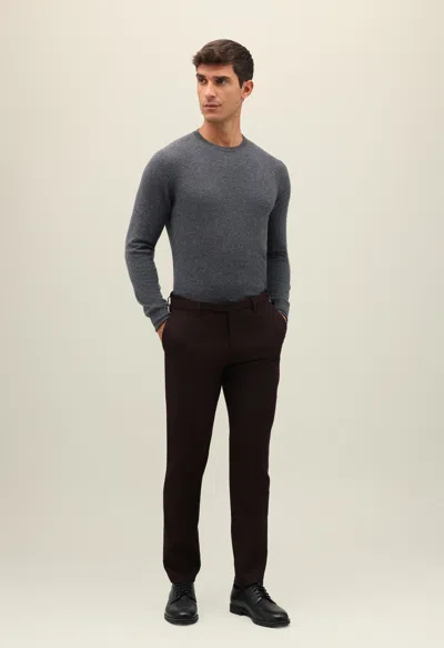 Boglioli Superlight Flannel Zeta Trousers In Bordeaux
