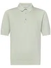 Boglioli Honeycomb Texture Short-sleeved Polo Shirt In Green