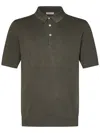 Boglioli Sweaterlight Green Honeycomb Cotton Short-sleeved Polo Shirt. In Green