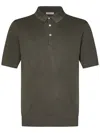 Boglioli Sweaterlight Green Honeycomb Cotton Short-sleeved Polo Shirt.